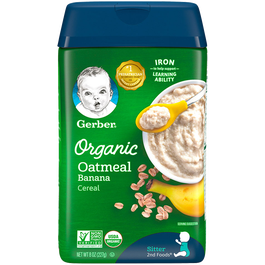 Gerber Organic Oatmeal Banana Cereal