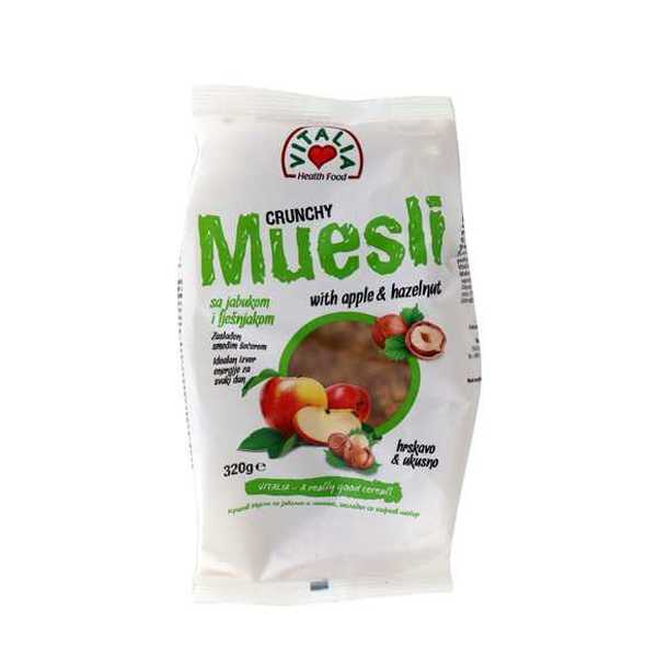 Vitalia Crunchy Muesli With Apple & Hazelnut  .