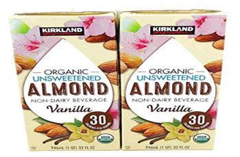 Kirkland Organic Unsweetened Almond Non-Dairy Beverage .