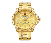 NF9115 - Golden Stainless Steel Analog Watch for Men