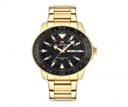 NF9109 - Golden Stainless Steel Analog Watch for Men