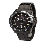NF9029 - Black Stainless Steel Analog Watch for Men