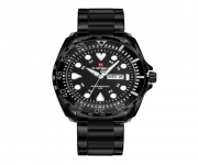 NF9105 Black Stainless Steel Analog Watch for Men: Timeless Elegance in Sleek Black Stainless Steel