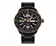 NF9102 - Black Stainless Steel Analog Watch for Men