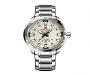 NF9090 - Silver Stainless Steel Analog Watch for Men