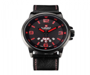NF9028 - Black Leather Wrist Watch for Men