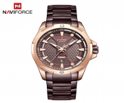 NAVIFORCE NF9161 Bronze Stainless Steel Analog Watch for Men -RoseGold and Bronze