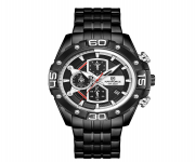 NAVIFORCE NF8018 Black Stainless Steel Chronograph Watch For Men - Black