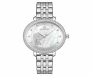 NAVIFORCE NF5017 Silver Stainless Steel Analog Watch For Women - White & Silver