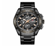 NAVIFORCE NF9179 Black Stainless Steel Chronograph Watch For Men - Black