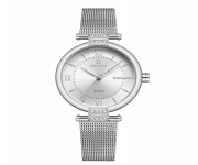 NAVIFORCE NF5019 Silver Stainless Steel Analog Watch For Women - White & Silver