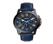FS5061 - Navy Blue Leather Chronograph Watch for Men