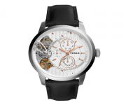 ME1164 - Black Leather Chronograph Watch for Men