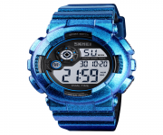 SKMEI 1583 Blue PU Digital Watch For Men - Blue