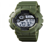 SKMEI 1583 Army Green PU Digital Watch For Men - Army Green
