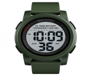 SKMEI 1564 Army Green PU Digital Watch For Unisex - Army Green
