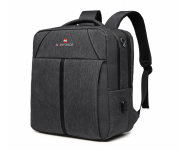 NAVIFORCE B6810 Fashion Casual Men's Backpacks Large Capacity Business Travel USB Charging Bag - Gray