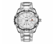 NAVIFORCE NF9117 Silver Stainless Steel Analog Watch for Men - Silver