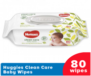 Huggies Clean Care Baby Wipes - 80 Pcs
