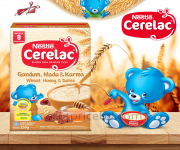 Nestle Cerelac Wheat, Honey & Dates 250 gm | Orginal Malaysia Product Cerelac Wheat, Honey & Dates