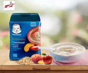 Gerber Probiotic Oatmeal Peach Apple Cereal 227gm