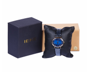 IEKE 88041 Classic Royal Blue Stainless Steel Analog Watch For Women - RoseGold & Royal Blue