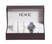 IEKE 88041 Standard Silver Mesh Stainless Steel Analog Watch For Women - Grey & Silver