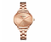 CURREN 9019 RoseGold Stainless Steel Analog Watch For Women - RoseGold