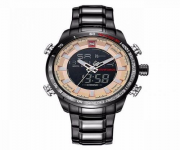 NF9093 - Black Stainless Steel Wrist Watch for Men