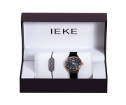 IEKE 88040 Black Mesh Stainless Steel Analog Watch For Women - RoseGold & Black