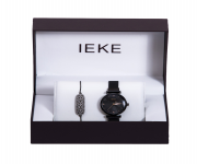 IEKE 88041 Black Mesh Stainless Steel Analog Watch For Women - Black