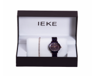 IEKE K207 Purple Mesh Stainless Steel Analog Watch For Women - Pink & Purple