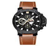 NAVIFORCE NF9159  PU Leather Chronograph Watch For Men