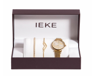 IEKE 88041 Golden Mesh Stainless Steel Analog Watch For Women - Golden