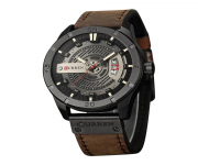 Curren 8301 - Chocolate Leather Analog Watch for Men