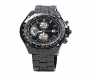 CURREN 8083 Black Stainless Steel Chronograph Watch For Men - Black