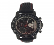 80176G PU Leather Wrest Watch For Men - Black