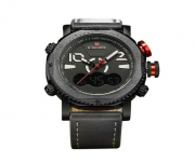 Black Artificial Leather Analog Watch for Men