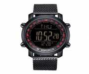 Naviforce NF9130 - Stainless Steel Digital Watch for Men - Black