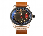 CURREN 8284 - Stylish Brown PU Leather Men's Analog Watch
