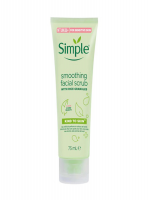 Simple Kind to Skin Smoothing Facial Scrub - Rice Granules 75ml | Gentle Exfoliator for Soft, Smooth Skin