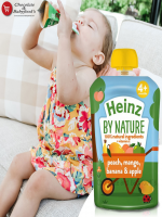 Heinz By Nature Peach, Mango, Banana & Apple Puree (4 - 36 months) 100G