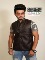 Chocolate  Artificial Leather koti for men - vip2