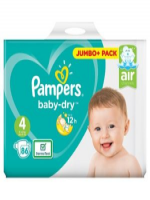 Pampers Baby-Dry 4 Jumbo Pack Belt System Diaper- (9-16kg)- (86pcs)- UK