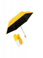 Mini Capsule Box Smart Folding Umbrella, Rain & Sun Protected - yellow