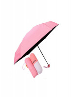 Mini Capsule Box Smart Folding Umbrella, Rain & Sun Protected - pink