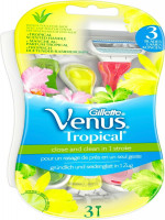 Gillette Venus Tropical Close and Clean 1 Stroke Razor 3 Piece
