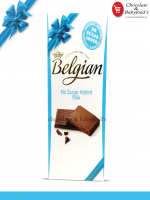 Belgian No Sugar Added Milk Chocolate Bar 100g