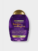 OGX Thick & Full Biotin & Collagen Volumizing Shampoo for Fine Hair, Extra Strength Shampoo with B7 Vitamin