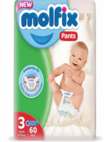 Molfix Baby Diaper Pants Super Pack Midi 6-11 kg 60 Pcs (Made in Turkey)